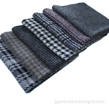 wool fabric plaid tweed black white for Coat